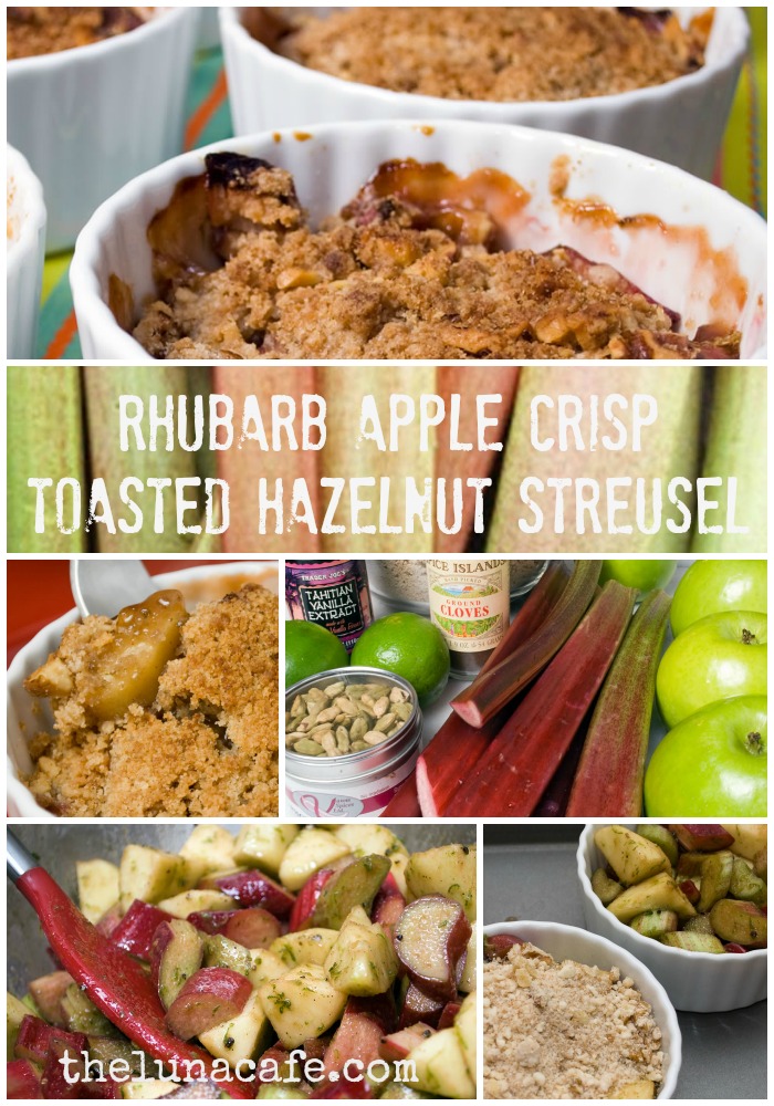 Rhubarb Apple Crisp with Toasted Hazelnut Streusel | LunaCafe