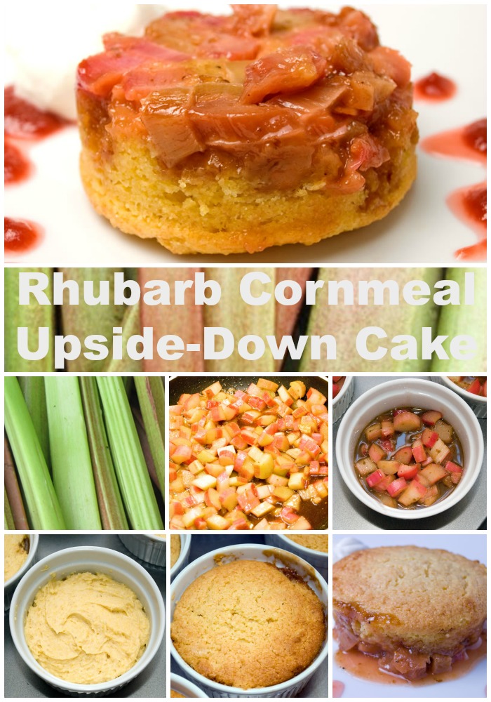 Rhubarb Cornmeal Upside-Down Cake | LunaCafe