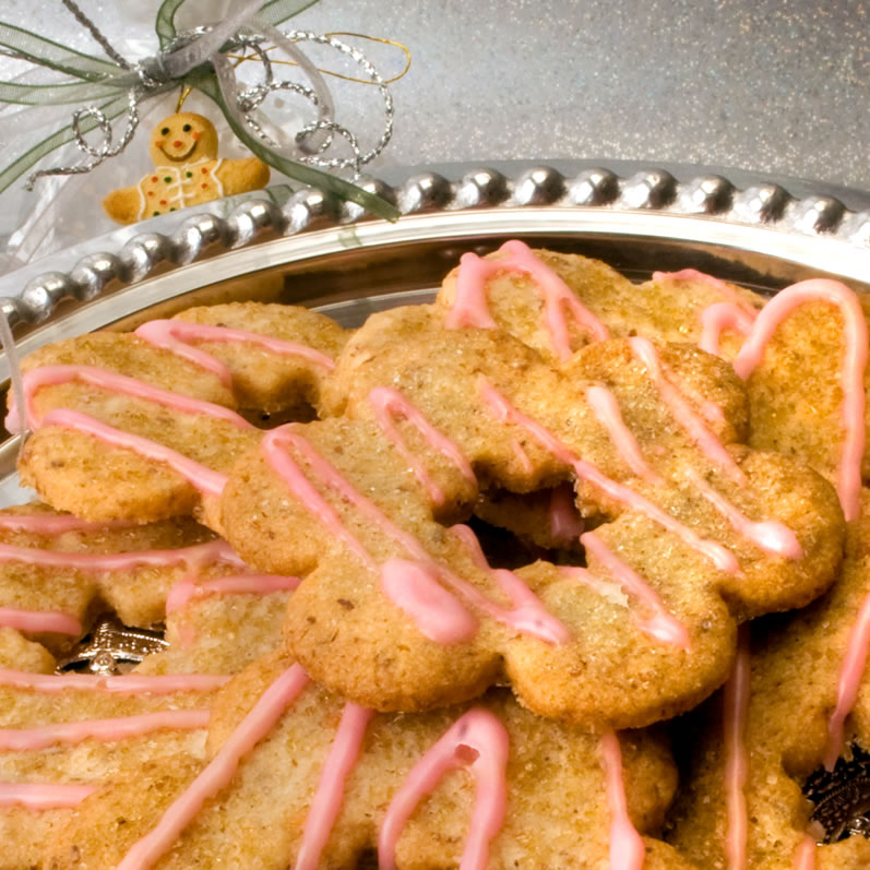 Sweet Parmesan Almond Cookies Closeup