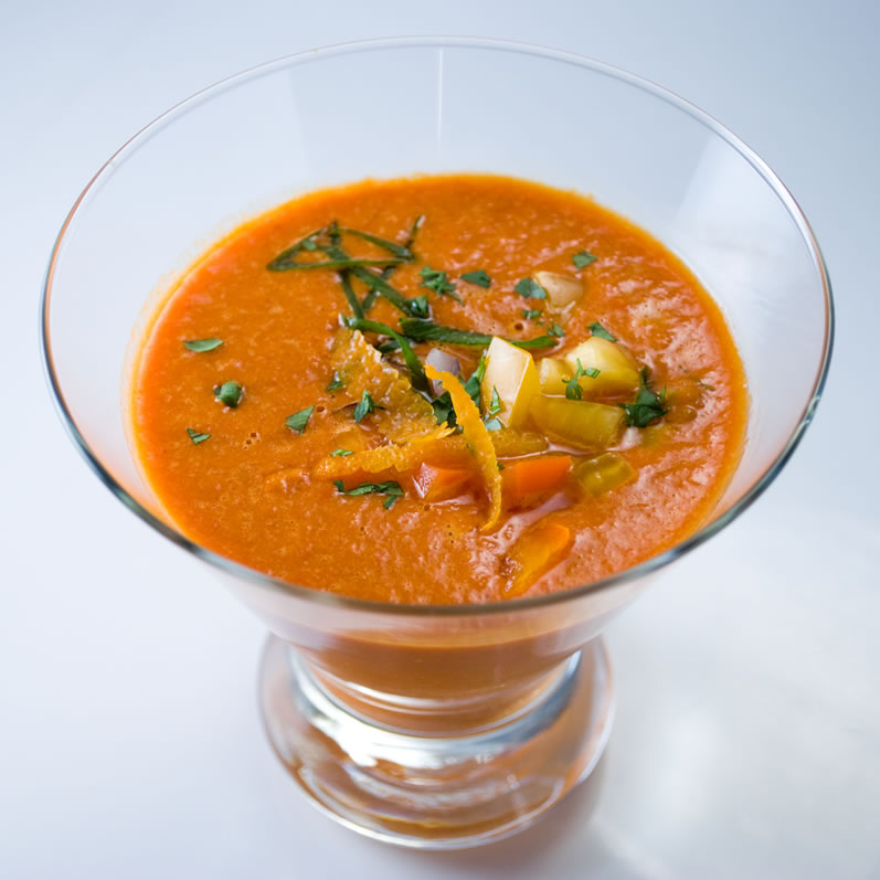 Roasted Red Bell Pepper Gazpacho | LunaCafe