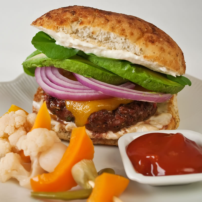 Fire & Spice Burgers with Chipotle Aioli | LunaCafe