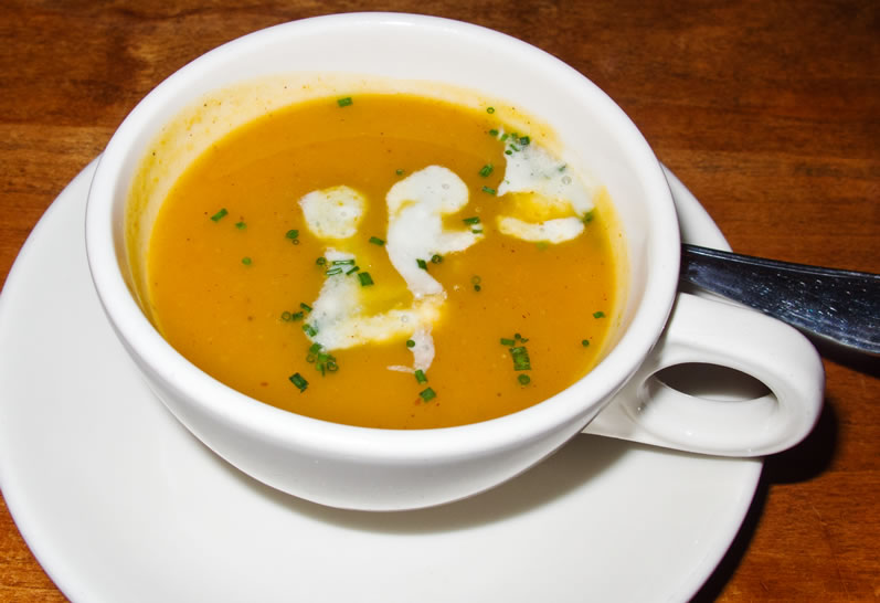 Hamersleys Bistro Curried Butternut Squash Soup with Pear Blue Cheese