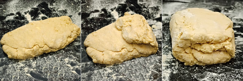 Layering scone dough