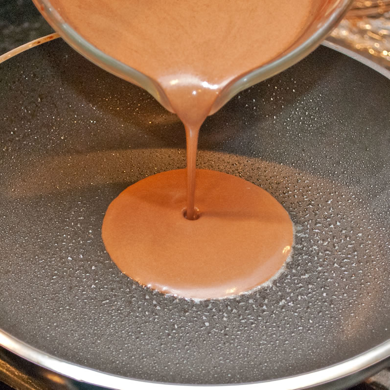 Pouring Chocolate Crepe Batter1