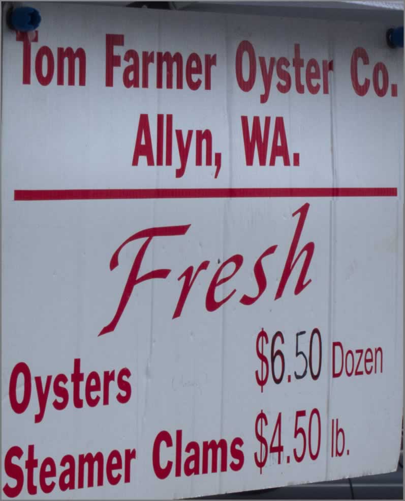 Tom Farmer Oyster Company at Port Orchard Farmers Market