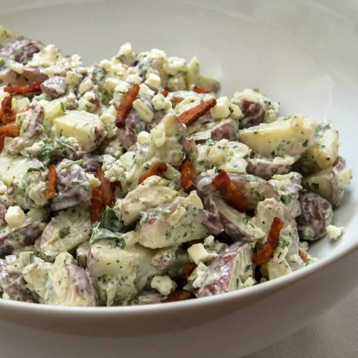Baby Red Potato Salad with Applewood Smoked Bacon & Oregon Blue