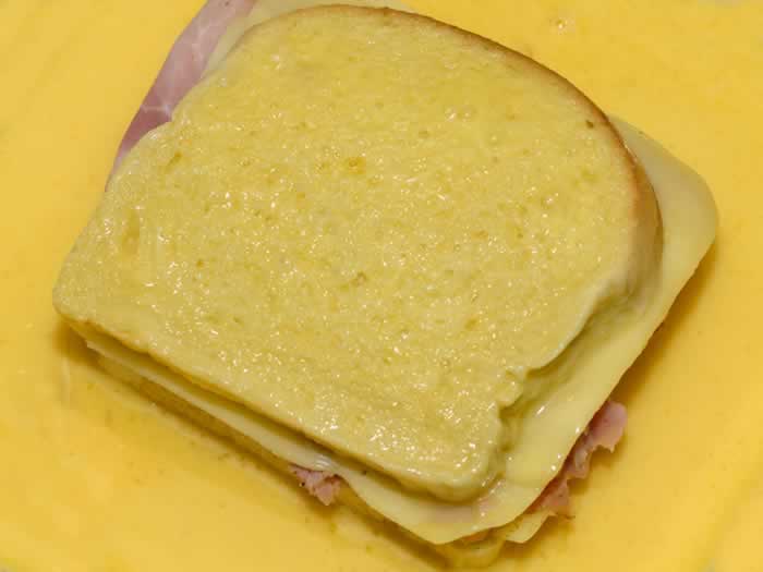Egg Battered Bread for Monte Christo Sandwich