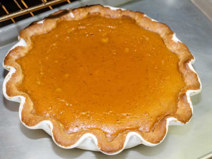 Pumpkin Pie Just Out of the Oven
