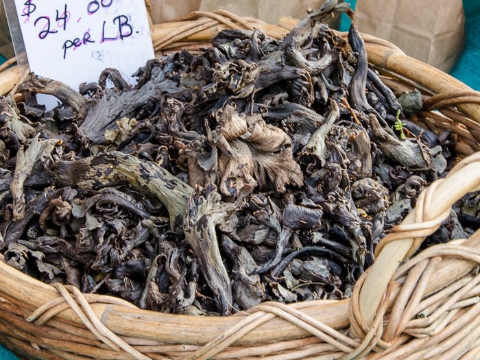 Portland Farmers Market Opening Day 2014: Black Trumpet Mushrooms