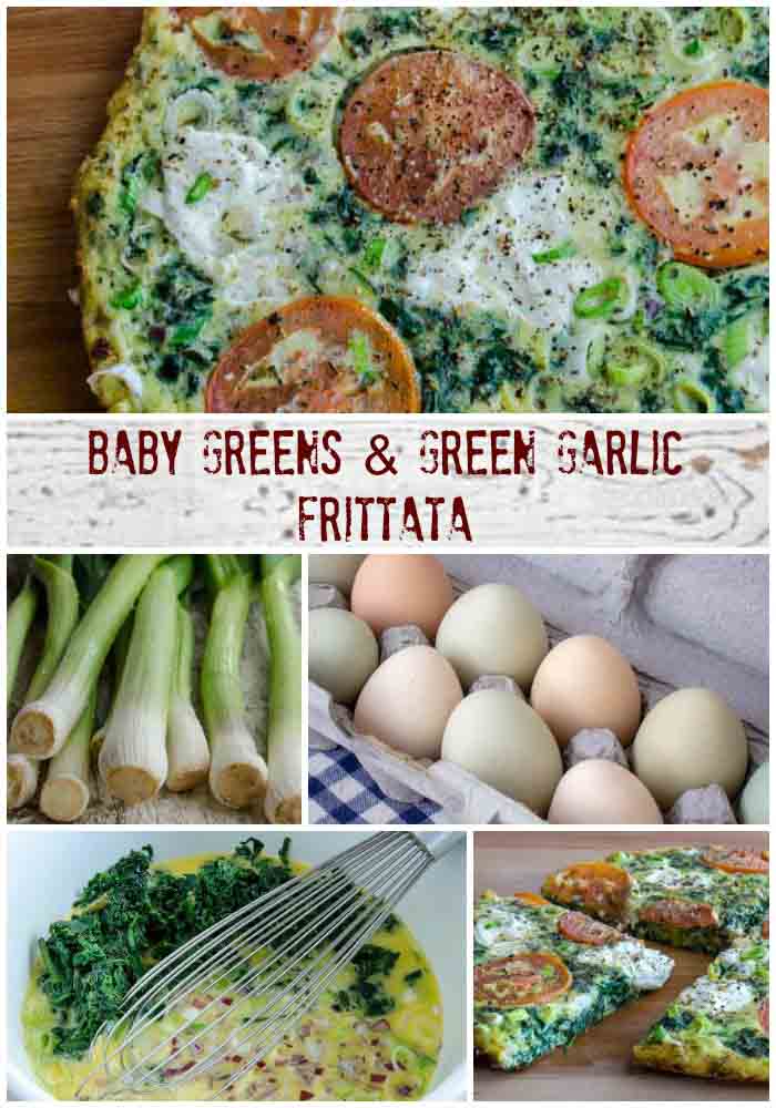 Baby Greens & Green Garlic Frittata | LunaCafe