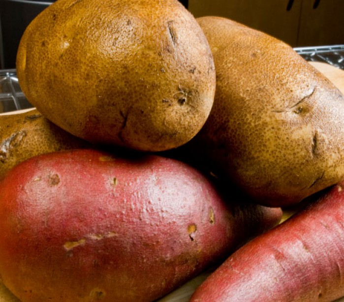 Perfect Mashed Potatoes: Whole Potatoes and Yams